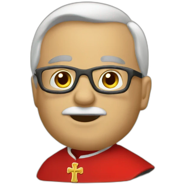 Catholic cardinal in beretta emoji