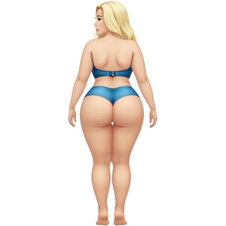 fullbody busty blonde pawg buxom feet backview sfw emoji