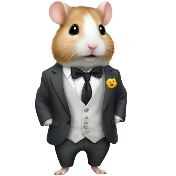 hamster wearing a suit emoji