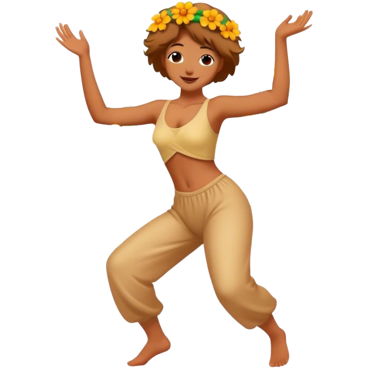 Flower dancing emoji