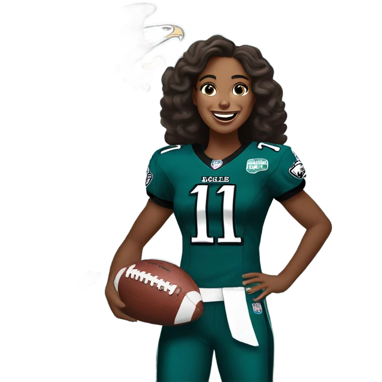 Laura as an eagles fan emoji