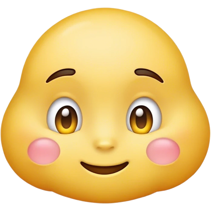 Yellow emoji with blushy cheeks looking to the side emoji