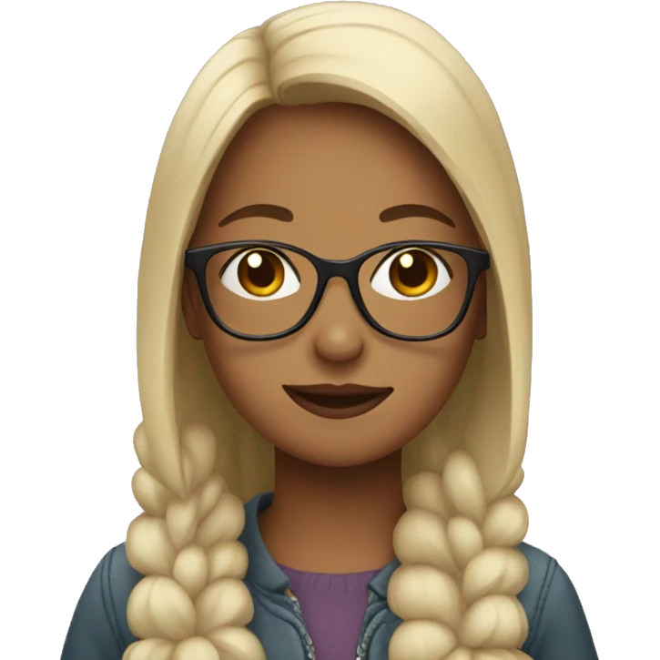 Girl with glasses  emoji