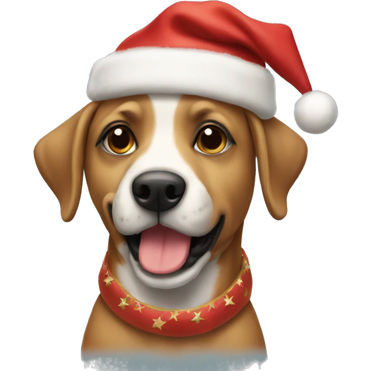 Perro navidad  emoji