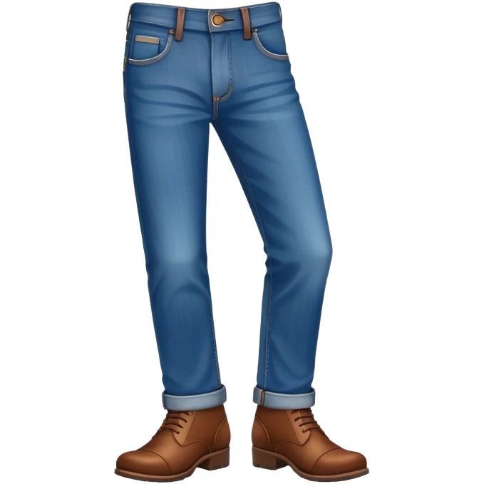 jeans and brown shoes emoji