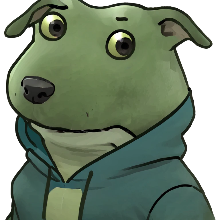 Dog wearing a hoodie  emoji