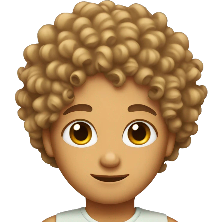 curly hair, acne emoji