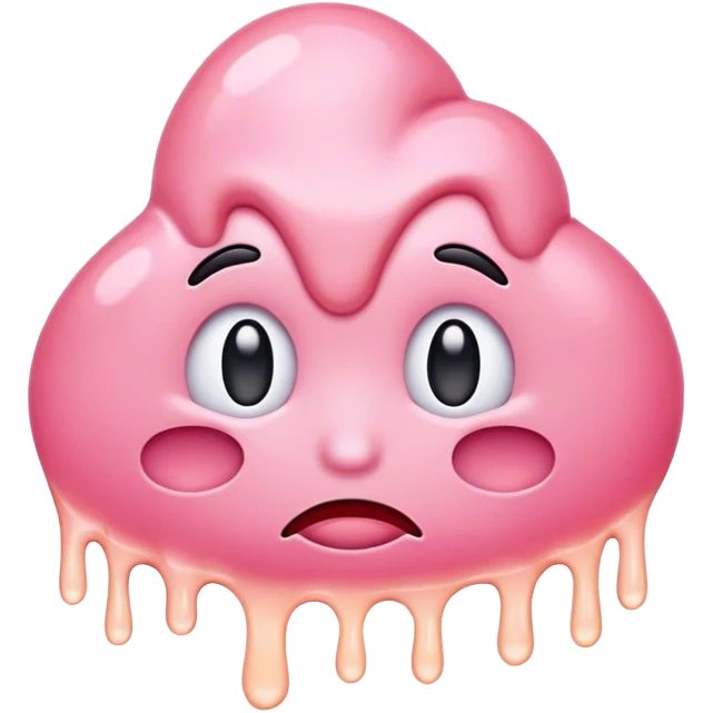 Blushing melting emoji emoji