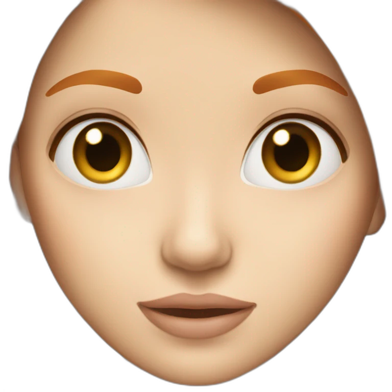 pretty-woman-with-long straigh ginger hair and asian eyes emoji