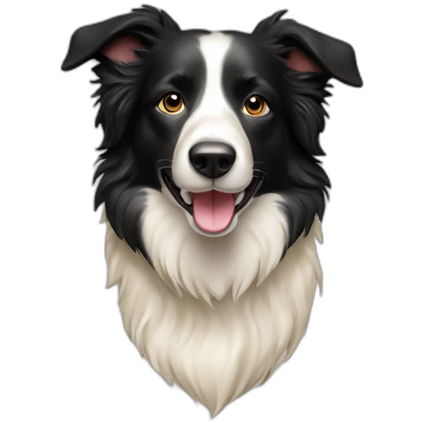 border collie dog cream emoji