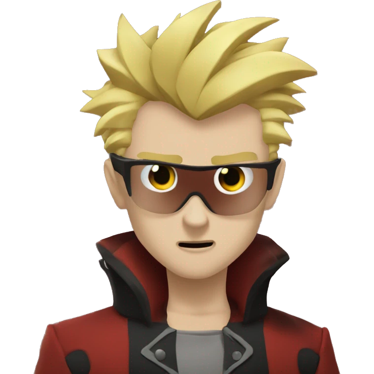 Vash the Stampede cartoon style no glasses emoji