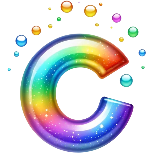 Rainbow coloured sparkles  emoji