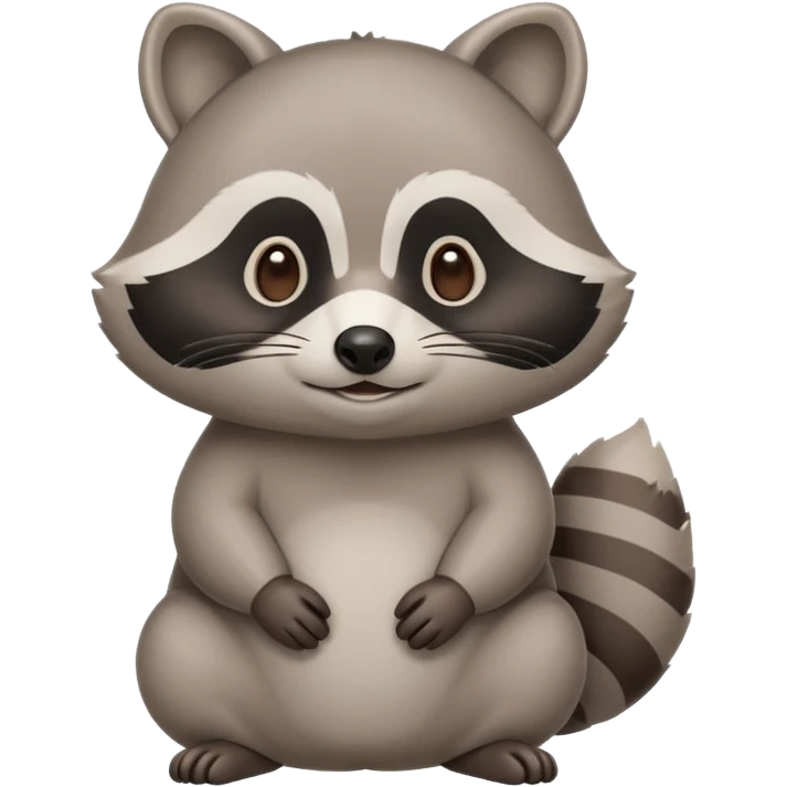 Calm, friendly raccoon mascot for an educational app.
Soft rounded shapes, gentle face, no sharp edges.
Minimal details, clean outline, neutral cool colors.
Relaxed, supportive expression.
Simple, slightly chubby body, easy to animate.
ASD-friendly, calm guide vibe n cute. emoji