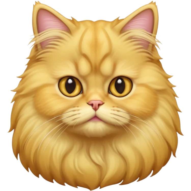 Yellow Persian cat  emoji