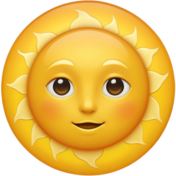 simple clear sun without any symbols emoji
