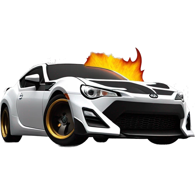 Batgirl and First Order Jet Trooper themed Scion FR-S with hot rod flames on the side  emoji