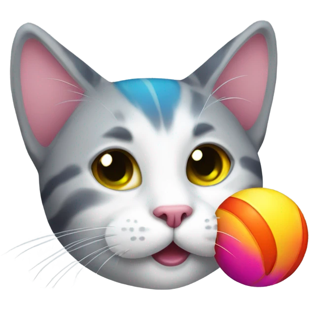 Cat with a ball emoji