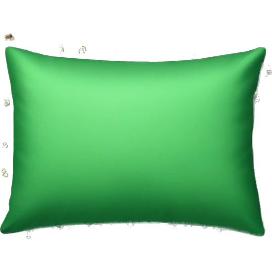 Green pillow with christmas pattern emoji