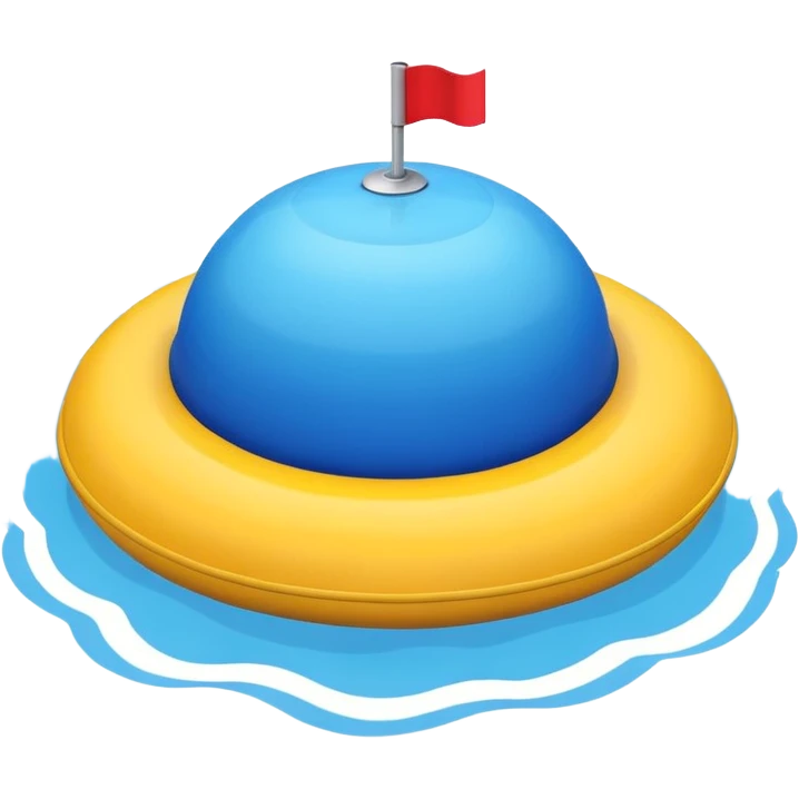 colorful pool blue buoy emoji