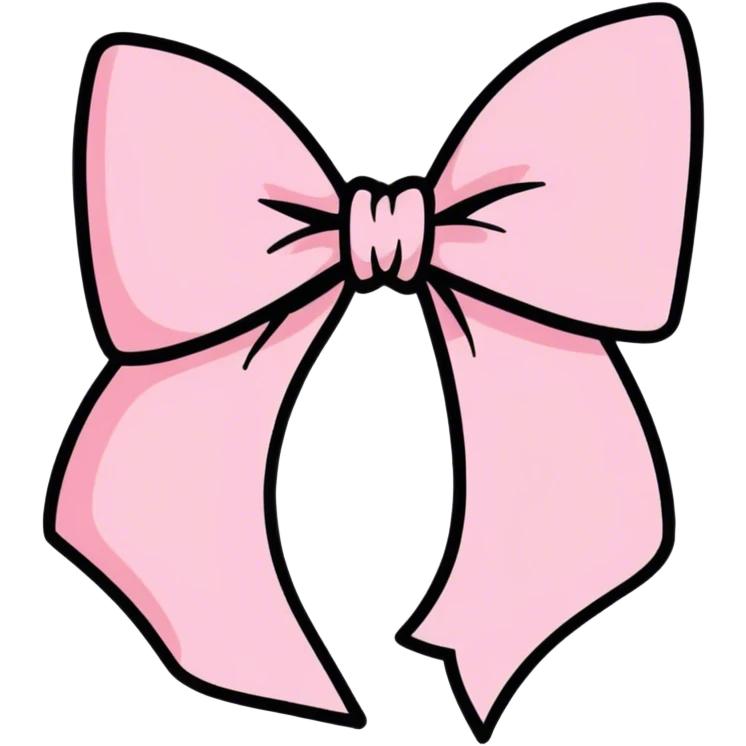 Pink bow emoji