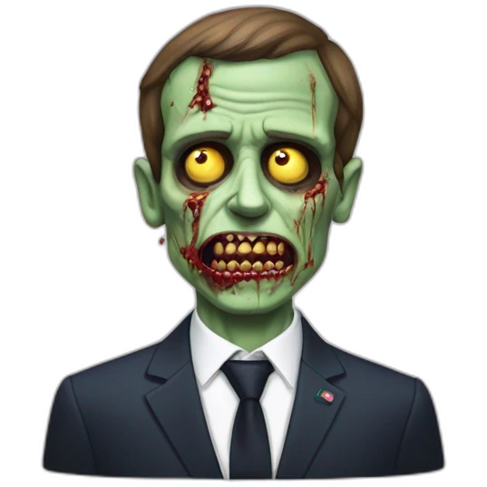 zombie macron cynical emoji