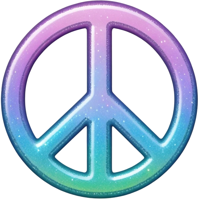 Peace sign with sparkle  emoji