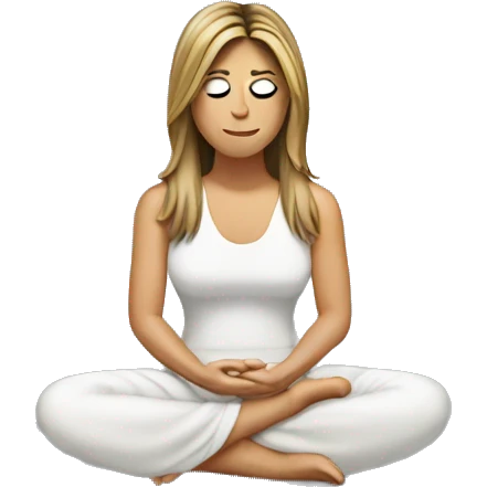 Jennifer Aniston Meditating   emoji