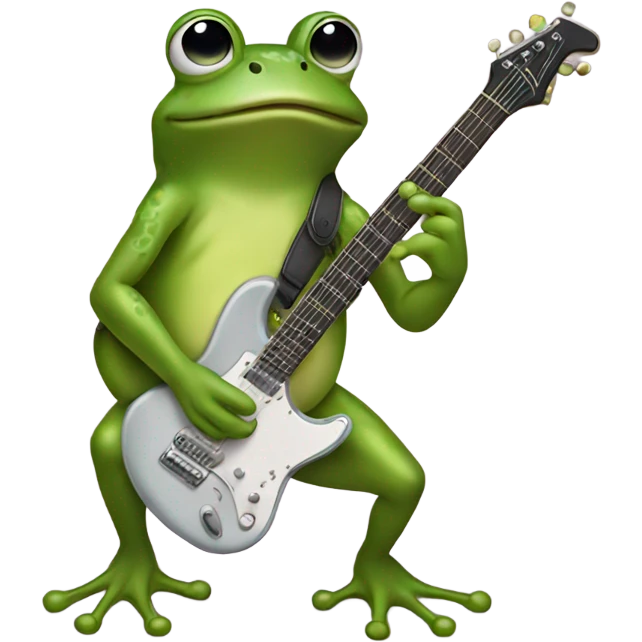 Frog with guitar emoji