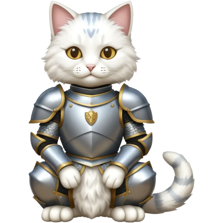 full baby body cat in armor emoji