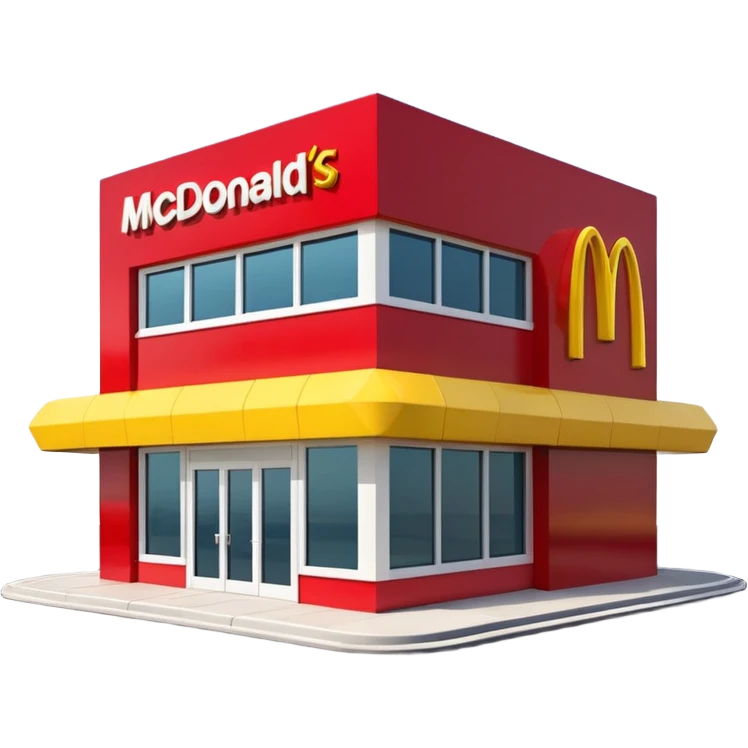 3d McDonald's building emoji