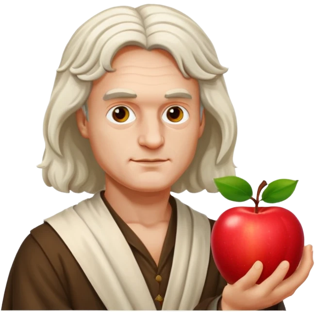 isaac newton hold an apple emoji