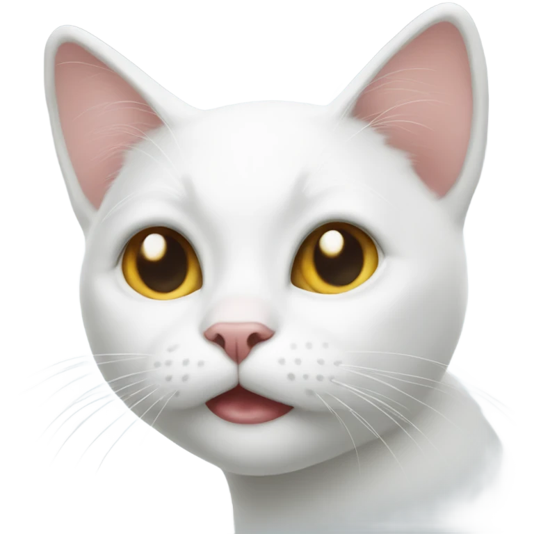 A white cat  emoji