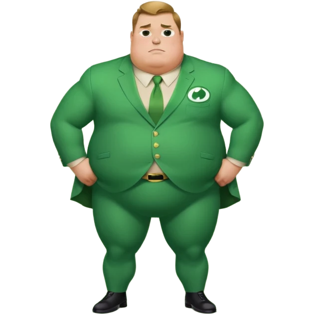  fat mr incredible  with green instead of red farting with giant green fart cloud emoji