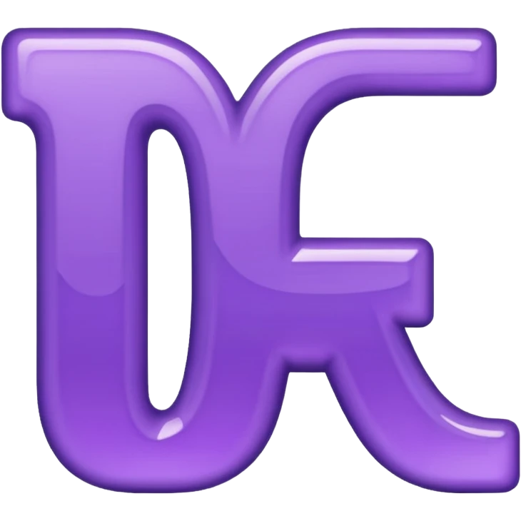 purple letter T emoji
