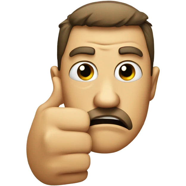 Mean face with a thumbs down emoji