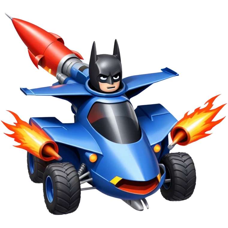 ATV QUAD batmobile in rocket ship boom rocket at take-off in fire france ! emoji
