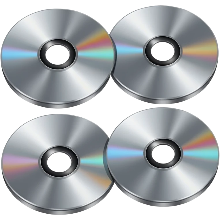 two metal computer disks emoji