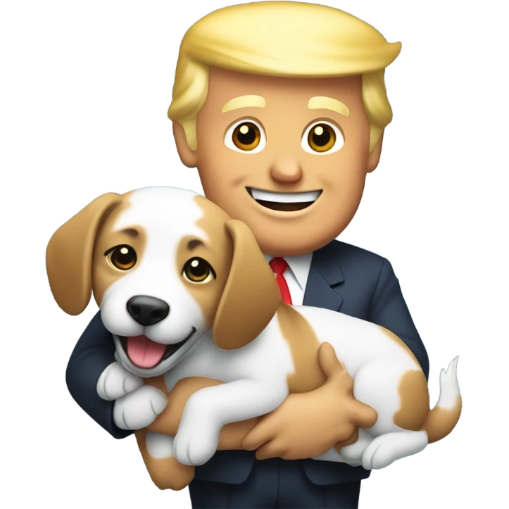 trumph with dog emoji