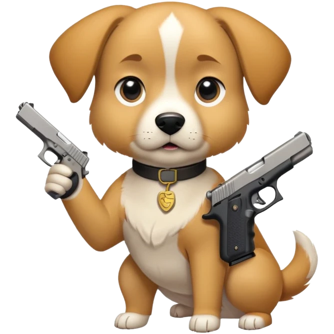 Dog with a Glock  emoji