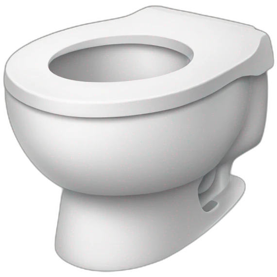 Toilet with toilet paper on top of the bowl emoji