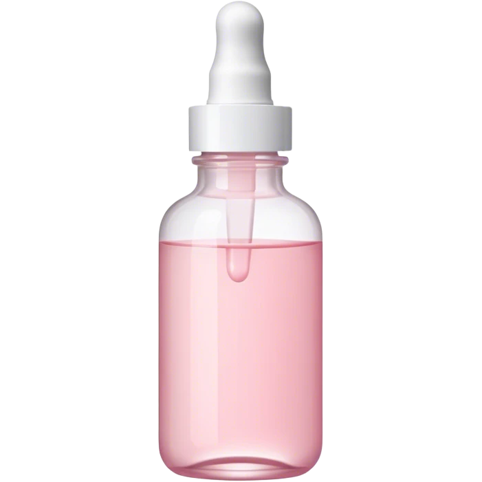 Pale pink serum bottle with white top emoji