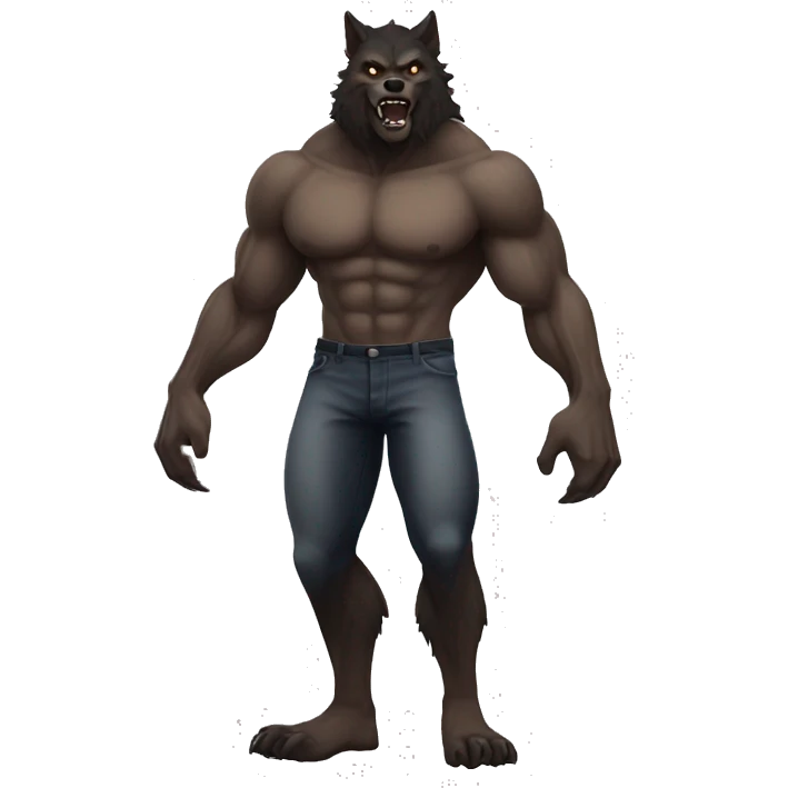 Werewolf Full Body muscular  emoji