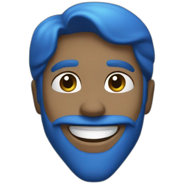 solo smile in blue emoji