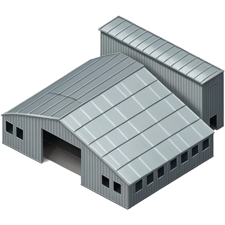 military steel hangar isometry view emoji