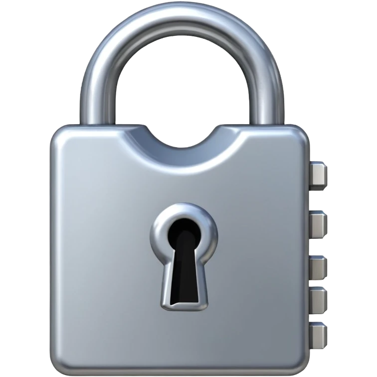Digital glitch art style emoji, corrupted padlock emoji