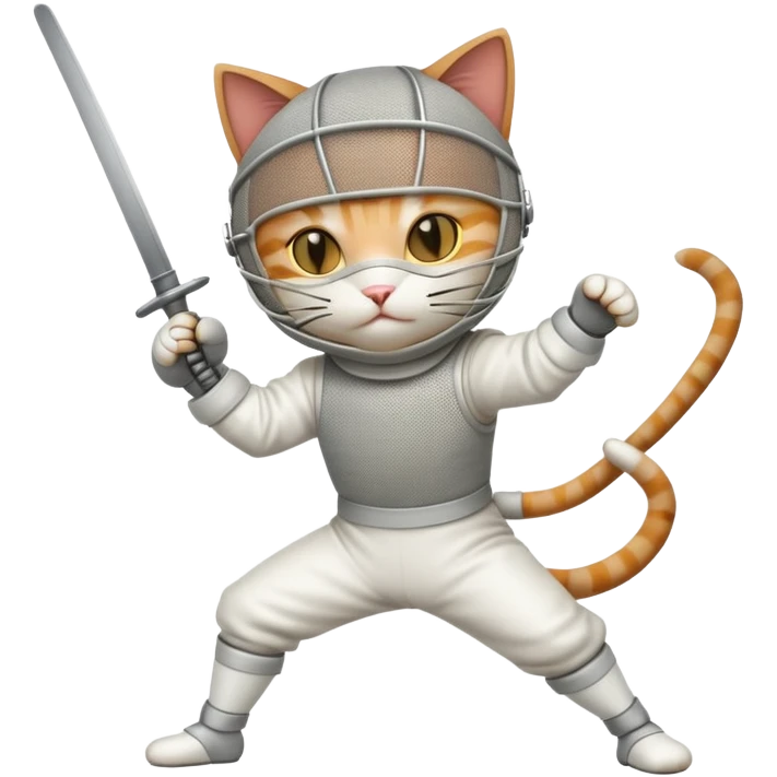 Un chat qui fait de l’escrime  emoji