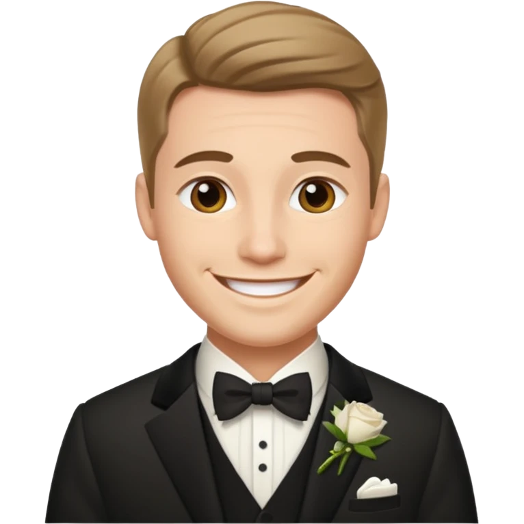 American groom, traditional, culture of american, smiley on face. emoji