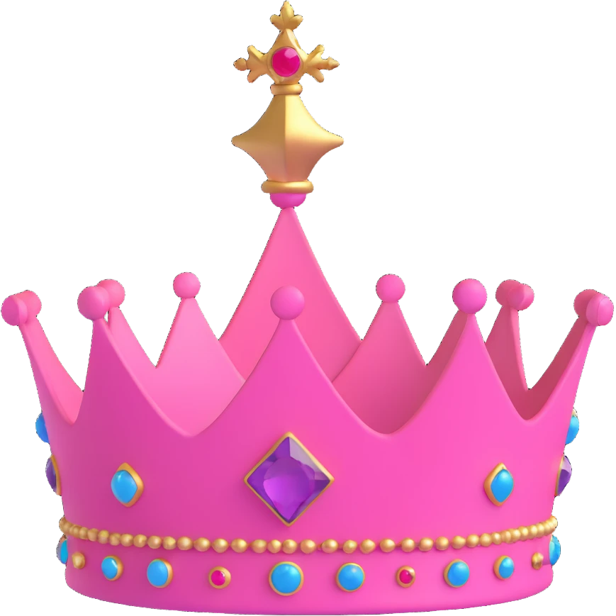 plain pink crown emoji