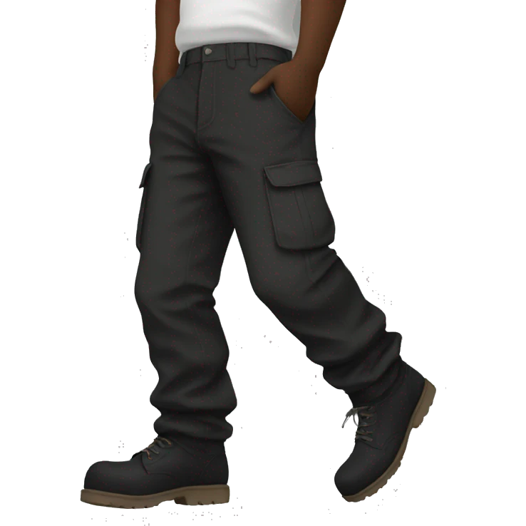 black cargo pant emoji