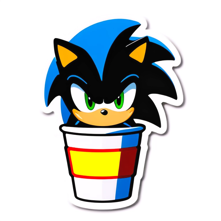 Sonic drive in cup cute emoji